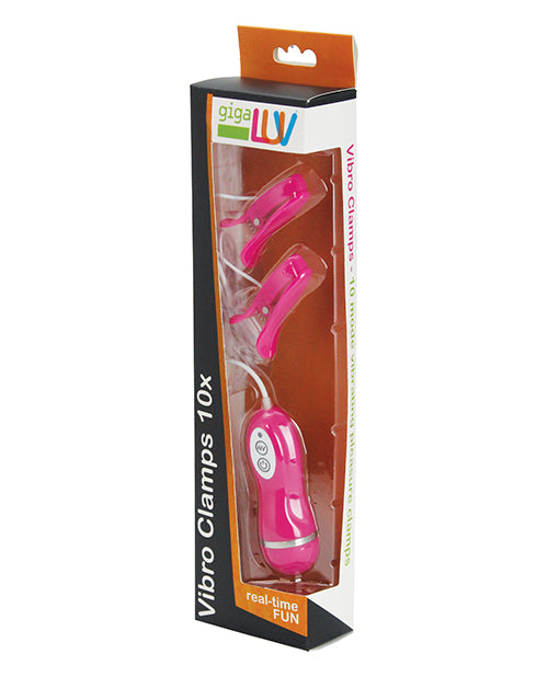 Pinces de serrage vibrantes GigaLuv - 10 fonctions, roses