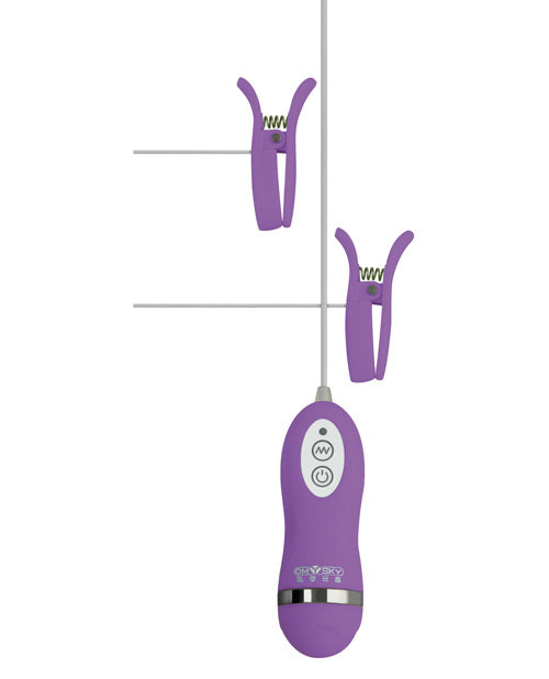 Pinces vibrantes GigaLuv - 10 fonctions violettes