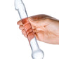 Grand gode en verre de 7" | Tête de gode réaliste | Gode en verre | Grand gode transparent chaud ou froid