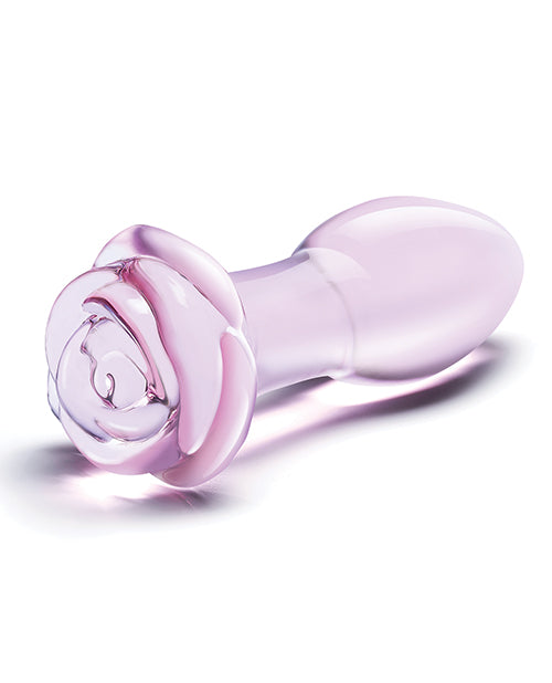 Glas 5" Rosebud Plug Anal en Verre - Rose