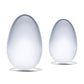 Set de 2 huevos Yoni de cristal Glas, transparente