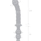 Dildo grande de cristal de 25 cm | Dildo doble Twister | Dildo realista de doble extremo | Dildo de cristal azul