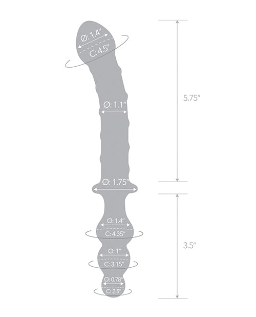 Dildo grande de cristal de 25 cm | Dildo doble Twister | Dildo realista de doble extremo | Dildo de cristal azul