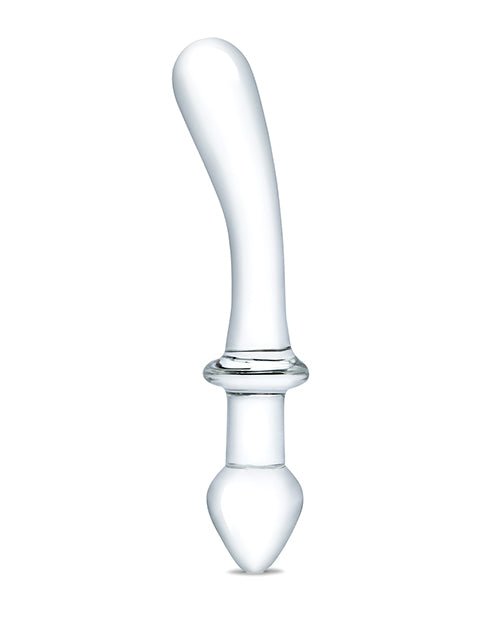 Grand gode en verre de 9 pouces | Gode réaliste classique | Gode incurvé double | Meilleur gode transparent double extrémité