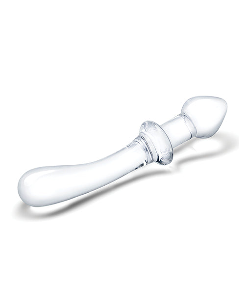 Grand gode en verre de 9 pouces | Gode réaliste classique | Gode incurvé double | Meilleur gode transparent double extrémité
