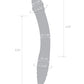 Dildo de cristal de 11" | Dildo de doble cara | Dildo de cristal para punto G y P | Dildo realista caliente y frío