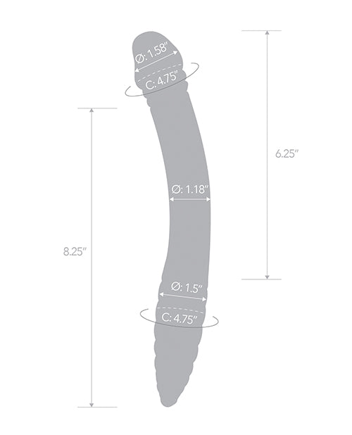 Dildo de cristal de 11" | Dildo de doble cara | Dildo de cristal para punto G y P | Dildo realista caliente y frío