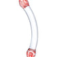 Verre réaliste de gode | Gode double face Red Head | Gode en verre transparent | Grand gode | Meilleur gode