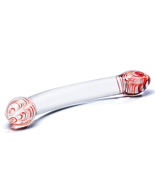 Verre réaliste de gode | Gode double face Red Head | Gode en verre transparent | Grand gode | Meilleur gode