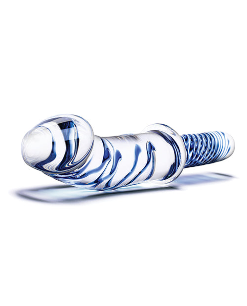 Dildo grande de cristal de 11" | Dildo realista azul | Dildo doble cara | Dildo de cristal con mango