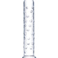 Verre 25 cm Gros Godemichet | Godemichet en Verre Très Grand | Godemichet Réaliste Transparent | Godemichet Géant à Pointe Effilée