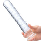 Verre 25 cm Gros Godemichet | Godemichet en Verre Très Grand | Godemichet Réaliste Transparent | Godemichet Géant à Pointe Effilée