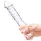 Verre Pénétrateur 30cm | Pénétrateur Double | Pénétrateur en Verre à Double Extrémité avec Perles Anales | Pénétrateur Géant Transparent