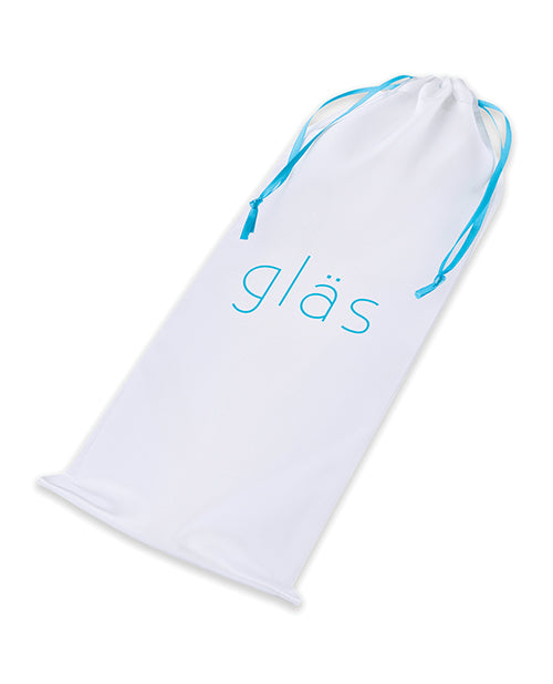Gros gode en verre de 8" | Gode réaliste nervuré | Gode en verre point G avec testicules | Grand gode transparent