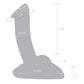 Dildo grande de cristal de 7.5" | Dildo realista de pie para montar | Dildo de cristal curvado con base de estabilidad