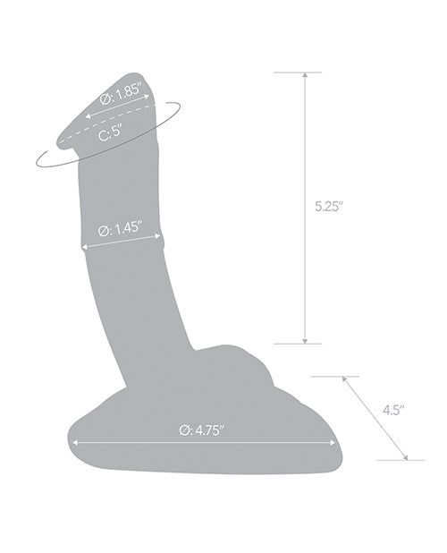 Dildo grande de cristal de 7.5" | Dildo realista de pie para montar | Dildo de cristal curvado con base de estabilidad