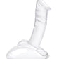 Dildo grande de cristal de 7.5" | Dildo realista de pie para montar | Dildo de cristal curvado con base de estabilidad