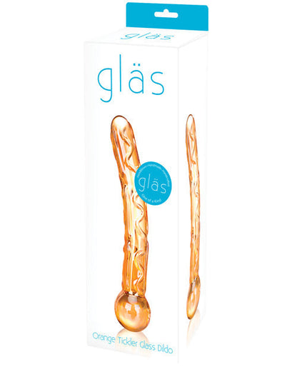 Gode Pénétrante en Verre Tickler | Gode Réaliste Orange | Gode Large Facile à Saisir | Grand Gode | Meilleur Gode