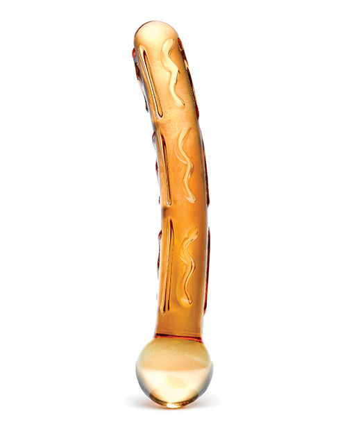 Gode Pénétrante en Verre Tickler | Gode Réaliste Orange | Gode Large Facile à Saisir | Grand Gode | Meilleur Gode