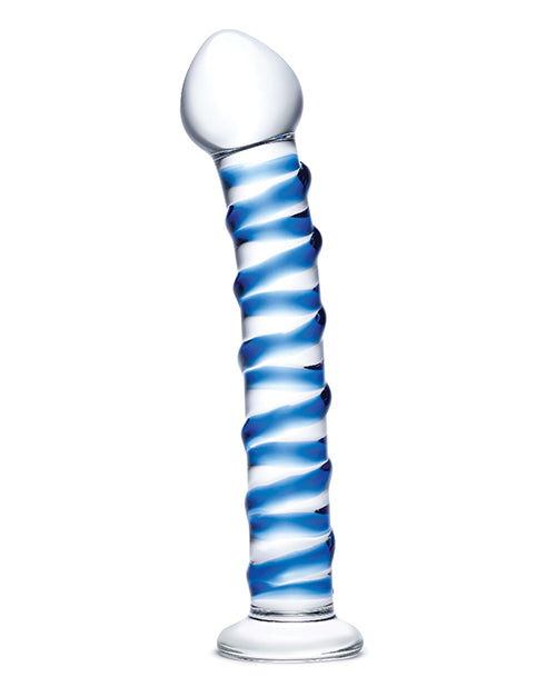 Dildo de cristal en espiral Glas | Dildo realista azul | Dildo grande con relieves | El mejor dildo | Consolador grande