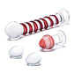 Ensemble de 4 godemichés en verre Glas | Boules de Geisha en verre Mr Swirly | Plug anal rouge de 8,25 cm