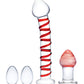 Ensemble de 4 godemichés en verre Glas | Boules de Geisha en verre Mr Swirly | Plug anal rouge de 8,25 cm