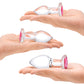 Glas Kit de entrenamiento anal de cristal con joya en forma de corazón de 3 piezas