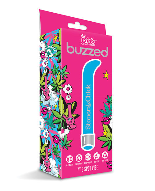 Vibrador de punto G de 7" zumbante - Stoner Chick Azul