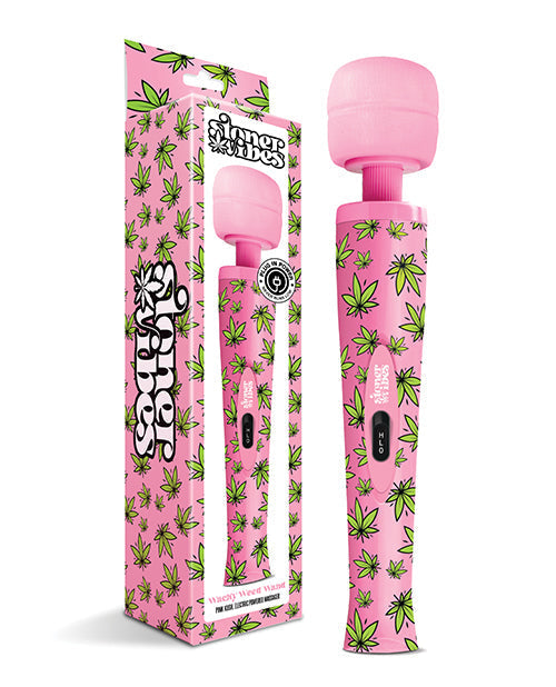 Vibrador de masaje con varita de cannabis "Stoner Vibes" - Pink Kush