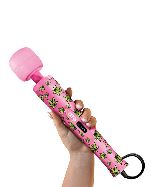 Vibrador de masaje con varita de cannabis "Stoner Vibes" - Pink Kush