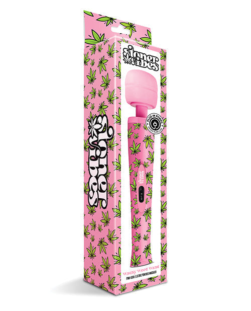 Vibrador de masaje con varita de cannabis "Stoner Vibes" - Pink Kush