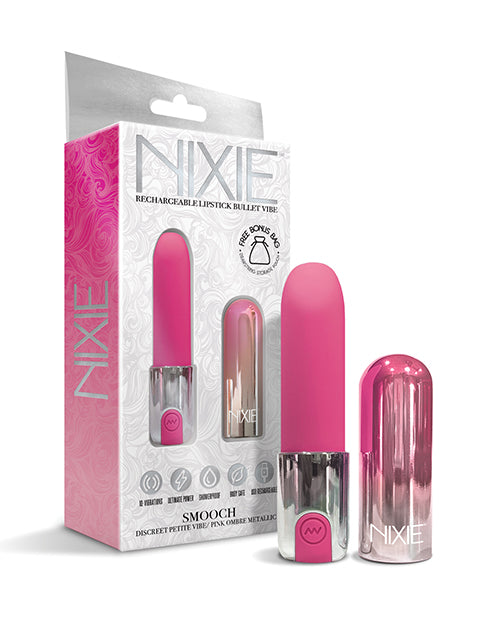 Nixie Smooch Vibrador recargable de pintalabios - Ombre rosa