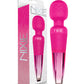 Masajeador de varita recargable Nixie - Degradado metálico rosa
