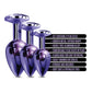 Ensemble d'entraînement Nixie de plug anal en métal avec bijou incrusté – Violet Métallique