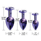 Ensemble d'entraînement Nixie de plug anal en métal avec bijou incrusté – Violet Métallique