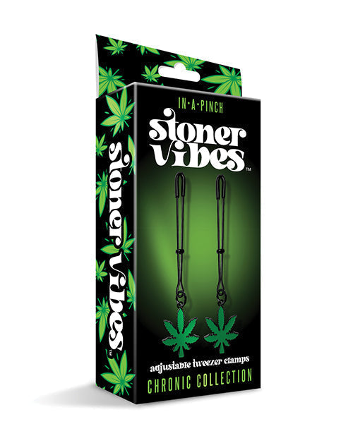 Pinzas ajustables para pezones que brillan en la oscuridad Stoner Vibes