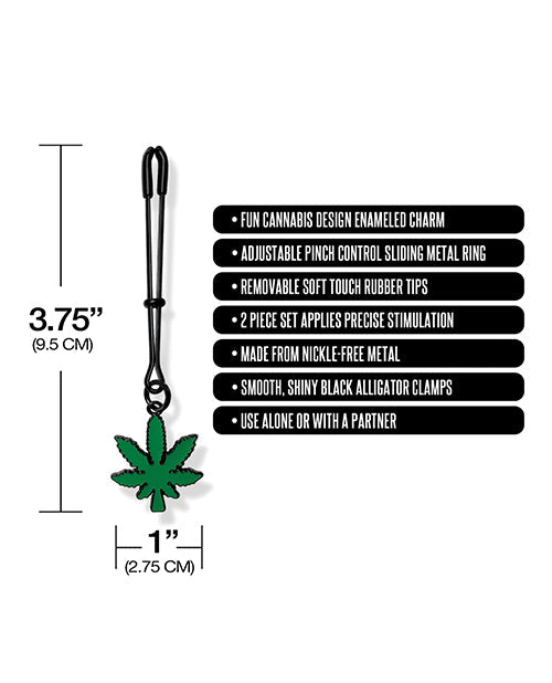 Pinzas ajustables para pezones que brillan en la oscuridad Stoner Vibes