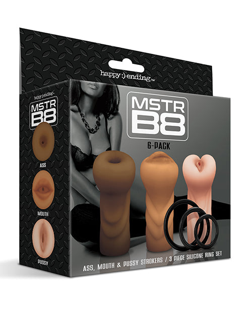MSTR B8 Ensemble Stroker avec C-Rings - Paquet assorti de 3