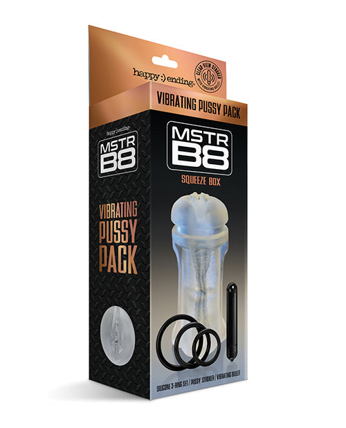 MSTR B8 Squeeze Pack Vaginal Vibrante - Kit de 5 Transparent