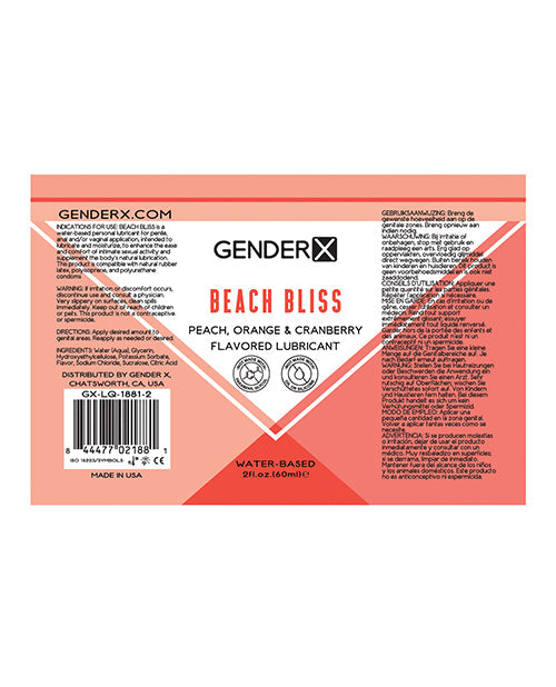 Lubrifiant saveur Gender X - 59 ml Délice des Plages