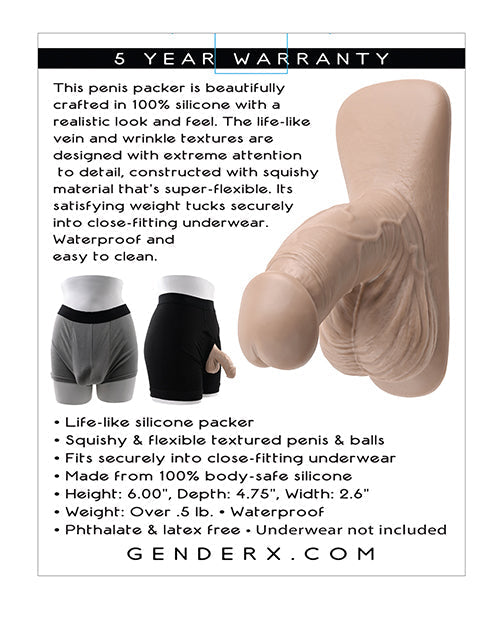 Paquete de silicona Gender X de 4 pulgadas - Marfil