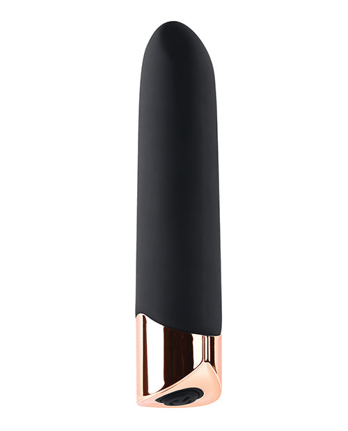 Genre X La Balle Rechargeable en Silicone Le Gold Standard - Noir/Or Rose