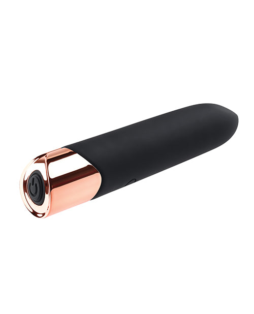 Genre X La Balle Rechargeable en Silicone Le Gold Standard - Noir/Or Rose