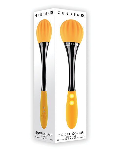 Vibromasseur double embout Tournesol Genre X - Jaune