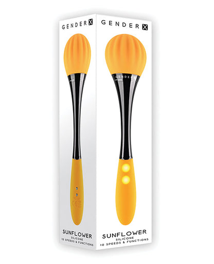 Vibromasseur double embout Tournesol Genre X - Jaune
