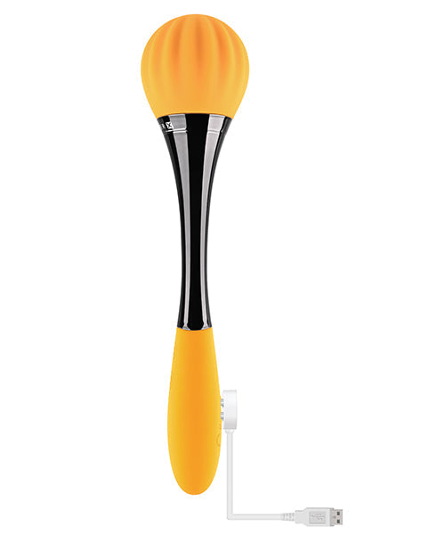 Vibromasseur double embout Tournesol Genre X - Jaune