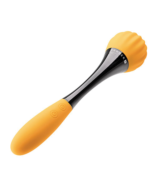 Vibromasseur double embout Tournesol Genre X - Jaune