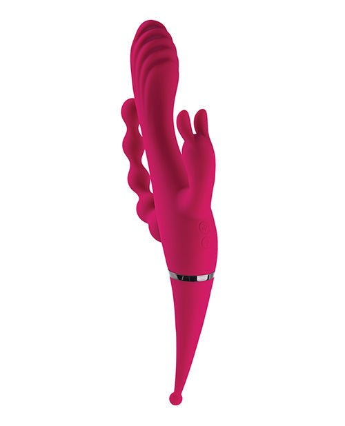 Vibrador conejito Gender X | Vibrador de punto G 4x4 | Vibrador de clítoris 10X borgoña | Mejor vibrador para mujeres