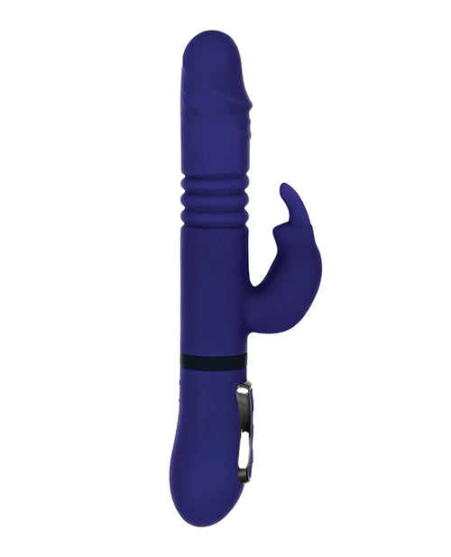 Vibrador de empuje Género X | Vibrador de conejo todo en uno | Vibrador de punto G morado | Mejor vibrador para mujeres