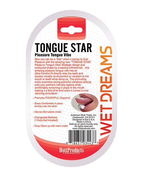 Lengua estrellada vibratoria "Wet Dreams" - Transparente